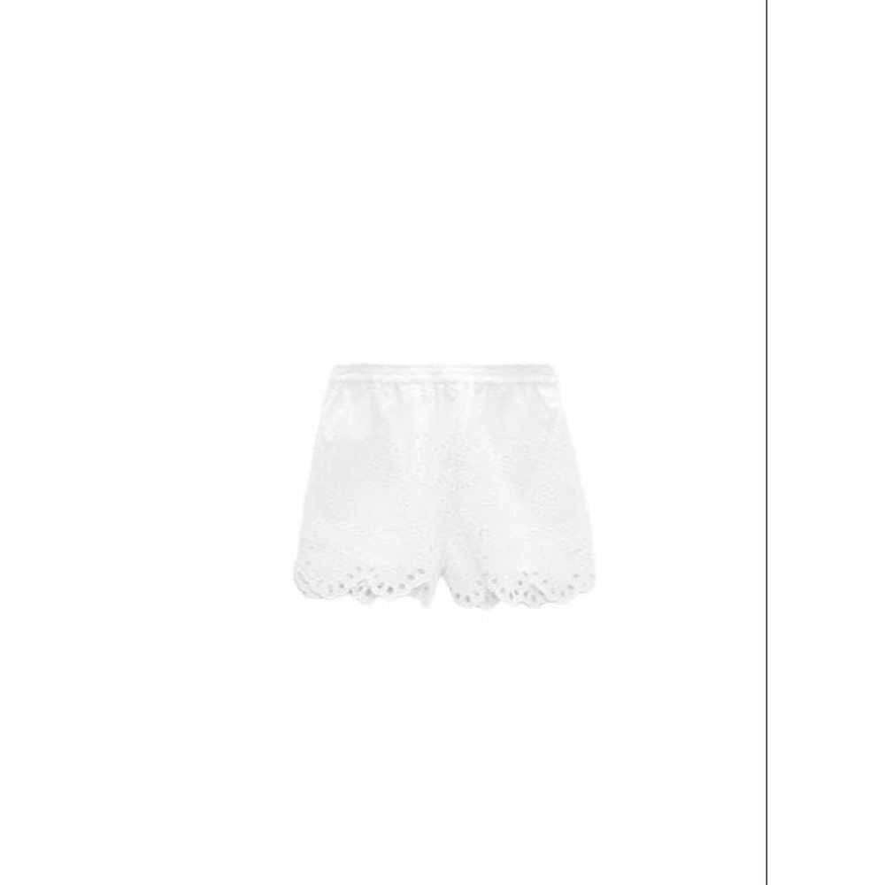 ZARA SHORTS WITH CUTWORK EMBROIDERY  WHITE SIZE S | 7575/019 - Picture 3 of 4